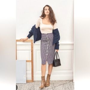 Rouje Harry Midi Skirt Blue - US XS/FR 34